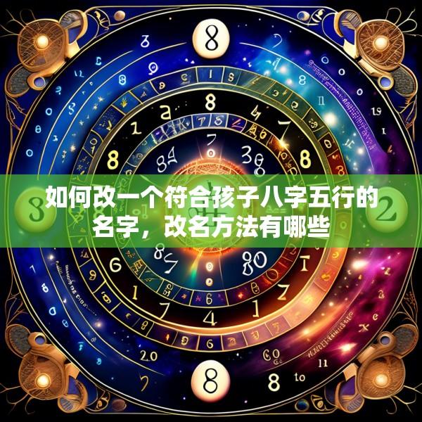 如何改一個(gè)符合孩子八字五行的名字，改名方法有哪些