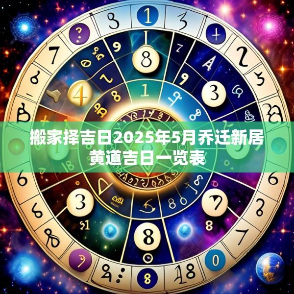 搬家擇吉日2025年5月喬遷新居黃道吉日一覽表