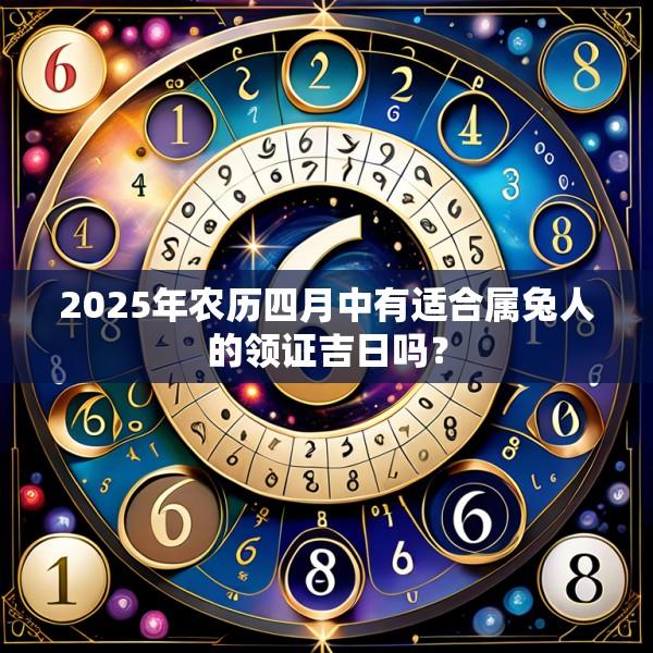 2025年農(nóng)歷四月中有適合屬兔人的領(lǐng)證吉日嗎？