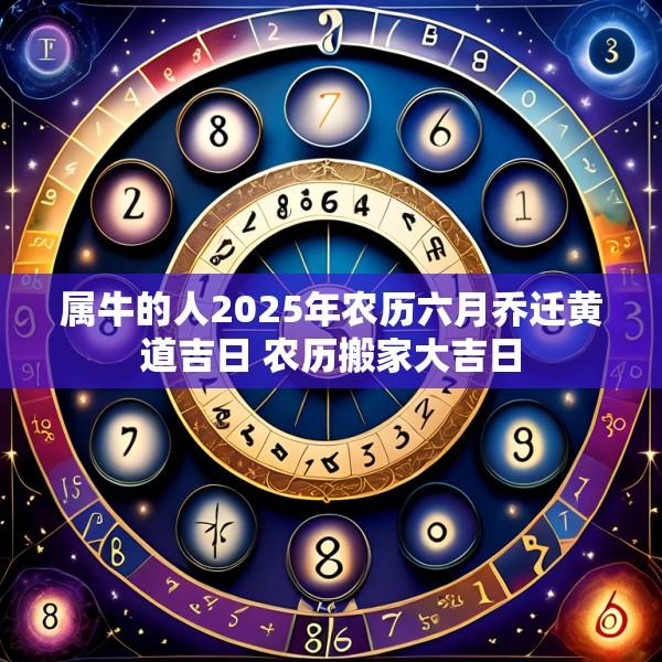 屬牛的人2025年農(nóng)歷六月喬遷黃道吉日 農(nóng)歷搬家大吉日