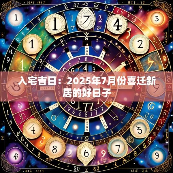 入宅吉日：2025年7月份喜遷新居的好日子