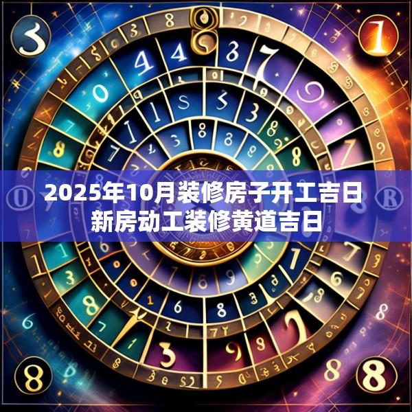 2025年10月裝修房子開工吉日 新房動(dòng)工裝修黃道吉日