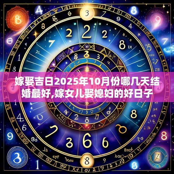 嫁娶吉日2025年10月份哪幾天結(jié)婚最好,嫁女兒娶媳婦的好日子