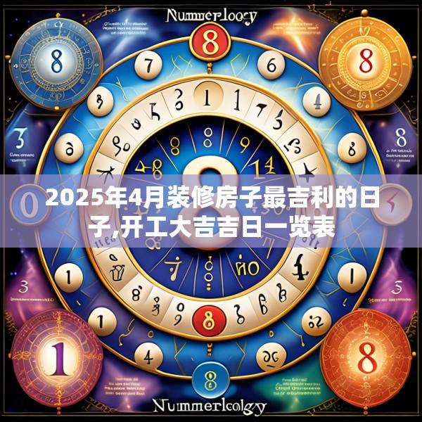 2025年4月裝修房子最吉利的日子,開(kāi)工大吉吉日一覽表